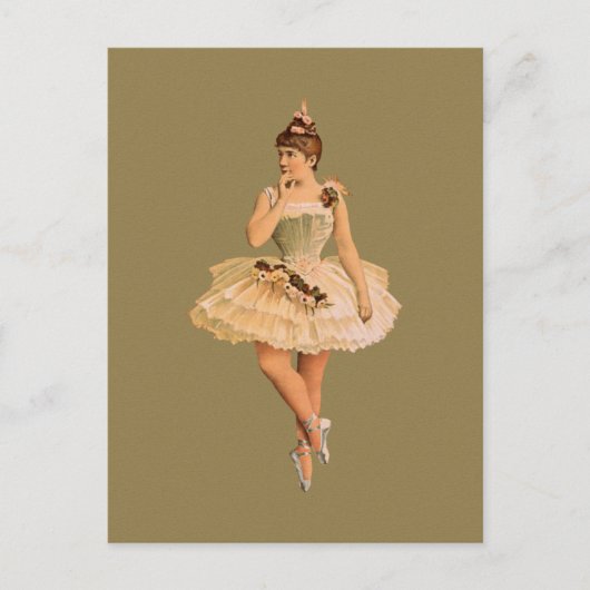 Victoriaans Ballerina Briefkaart (Voorkant)