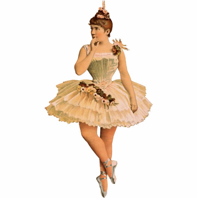  Victoriaans Ballerina Ornament Fotobeeldje Ornament (Voorkant)