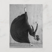 Victoriaans balletdanser in beweging briefkaart (Voorkant)