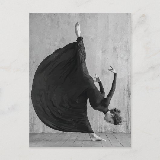 Victoriaans balletdanser in beweging briefkaart (Voorkant)