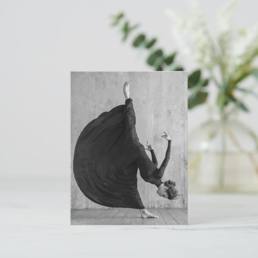 Victoriaans balletdanser in beweging briefkaart (Staand voorkant)