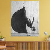 Victoriaans balletdanser in beweging canvas afdruk (Insitu (Woonkamer))