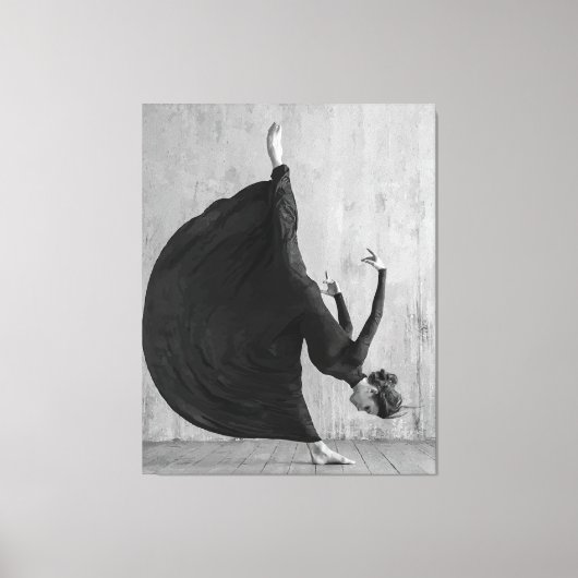 Victoriaans balletdanser in beweging canvas afdruk (Voorkant)