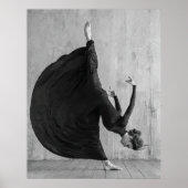 Victoriaans balletdanser in beweging poster (Voorkant)