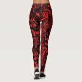 Victoriaans Baphomet-Gothic, zwart en rood Leggings (Achterkant)
