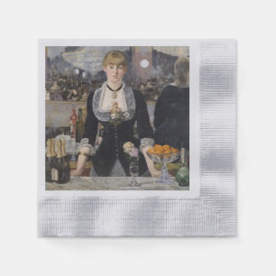 Victoriaans Barmeisje bij Folies Bergere, Frankrij Servet