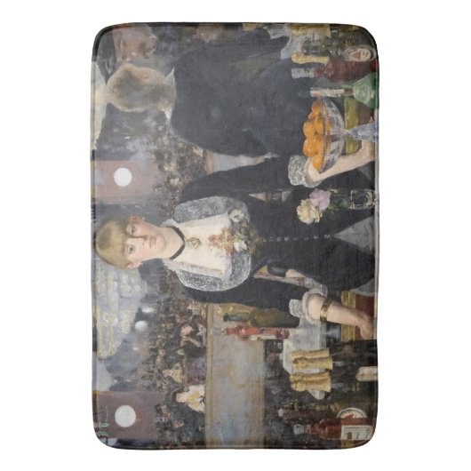 Victoriaans barmeisje op folies bergere, frankrijk badmat (Voorkant Verticaal)