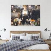 Victoriaans barmeisje op folies bergere, frankrijk canvas afdruk (Insitu (Slaapkamer))