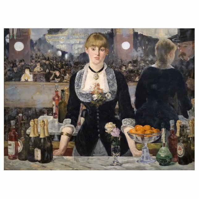 Victoriaans barmeisje op folies bergere, frankrijk fotobeeldje magneet (Voorkant)