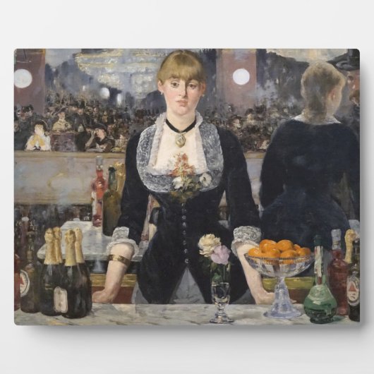 Victoriaans barmeisje op folies bergere, frankrijk fotoplaat (Voorkant)