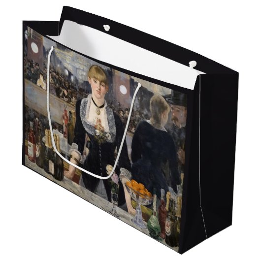 Victoriaans barmeisje op folies bergere, frankrijk groot cadeauzakje (Voorkant Gekanteld)