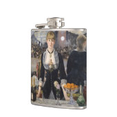 Victoriaans barmeisje op folies bergere, frankrijk heupfles (Links)