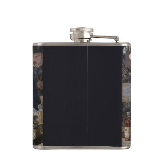 Victoriaans barmeisje op folies bergere, frankrijk heupfles (Achterkant)