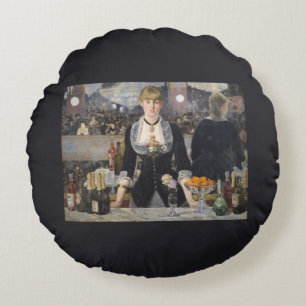 Victoriaans barmeisje op folies bergere, frankrijk rond kussen