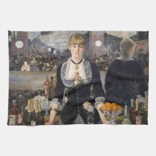 Victoriaans barmeisje op folies bergere, frankrijk theedoek