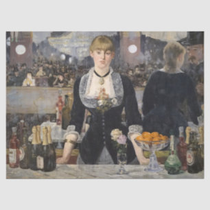 Victoriaans barmeisje op folies bergere, frankrijk tissuepapier
