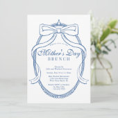  Victoriaans Barok Chic Moederdag Brunch Kaart (Staand voorkant)