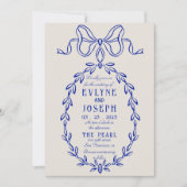  Victoriaans barokke lint Ornament bruiloft Kaart (Voorkant)