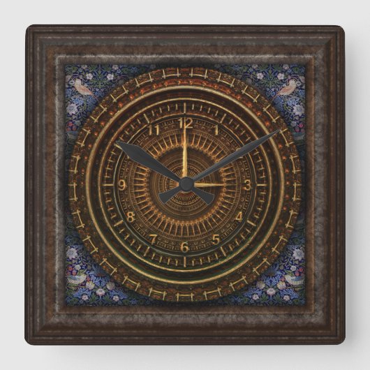 Victoriaans barokklok vierkante klok (Voorkant)