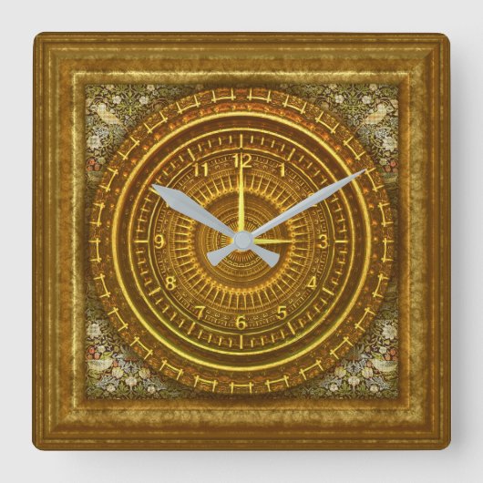 Victoriaans barokklok vierkante klok (Voorkant)