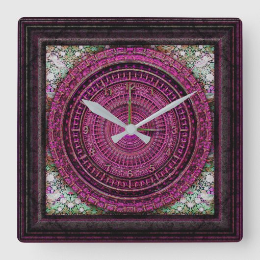 Victoriaans barokklok vierkante klok (Voorkant)