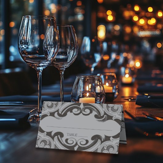 Victoriaans Bat Tot De Dood Zwart & Grijs Huwelijk Plaatskaartje