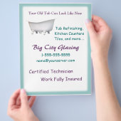 Victoriaans Bathtub Flyer-om aan te passen Flyer (Hand)