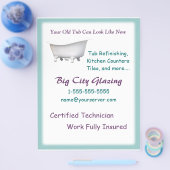 Victoriaans Bathtub Flyer-om aan te passen Flyer (Enkel)