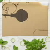 Victoriaans Bedel:  Straatlantaarnpalen Theedoek (Gevouwen)