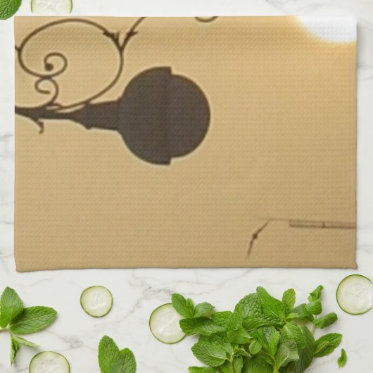 Victoriaans Bedel:  Straatlantaarnpalen Theedoek (Gevouwen)