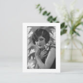 Victoriaans bedwelming in zwart-wit briefkaart (Staand voorkant)