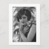 Victoriaans bedwelming in zwart-wit briefkaart (Voorkant)