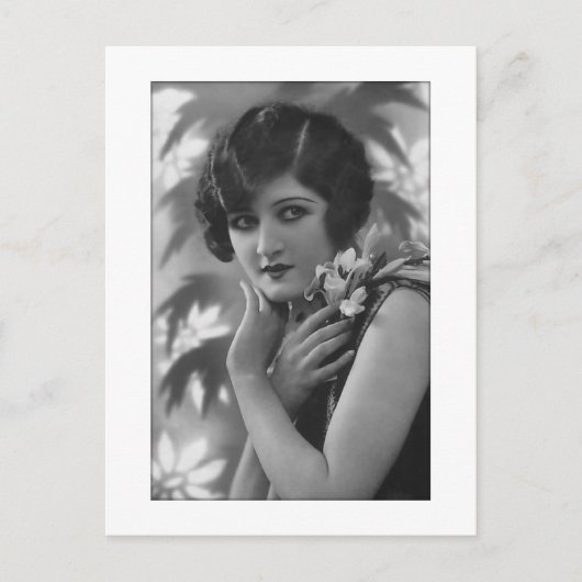 Victoriaans bedwelming in zwart-wit briefkaart (Voorkant)