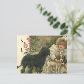 VICTORIAANS BEGUNSTIGDE VAN PETS-BRIEFKAART BRIEFKAART (Staand voorkant)