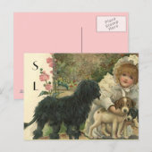 VICTORIAANS BEGUNSTIGDE VAN PETS-BRIEFKAART BRIEFKAART (Voorkant / Achterkant)