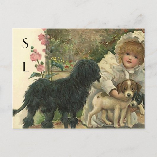 VICTORIAANS BEGUNSTIGDE VAN PETS-BRIEFKAART BRIEFKAART (Voorkant)