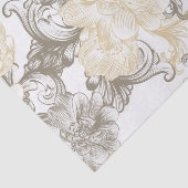  Victoriaans Beige florale wijnbereiding patroon Tissuepapier (Detail)