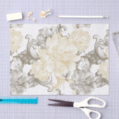  Victoriaans Beige florale wijnbereiding patroon Tissuepapier (Craft)