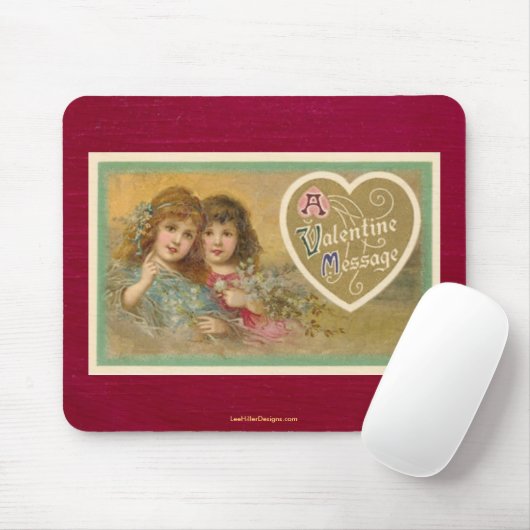 Victoriaans Bericht van de Valentijn 2 de Muismat (Met muis)