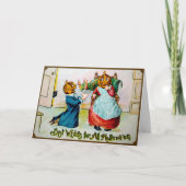 Victoriaans beste wensen Halloween Kaart (Voorkant)