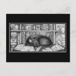 Victoriaans bibliotheek briefkaart