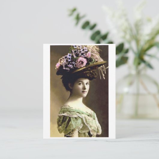 Victoriaans Big Pet Lady Briefkaart (Staand voorkant)