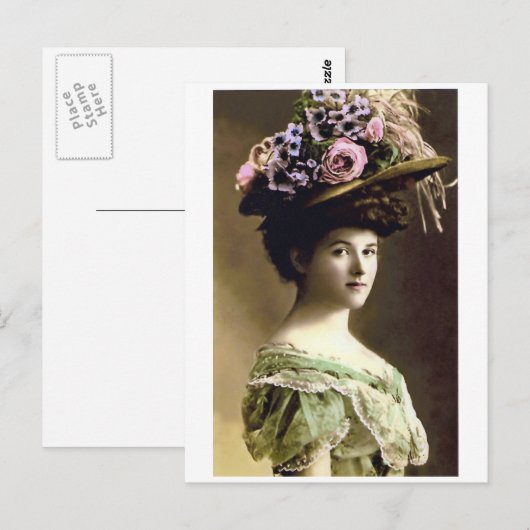 Victoriaans Big Pet Lady Briefkaart (Voorkant / Achterkant)