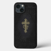 Victoriaans Bijbel met elegante kruis Case-Mate iPhone Case (Achterkant)