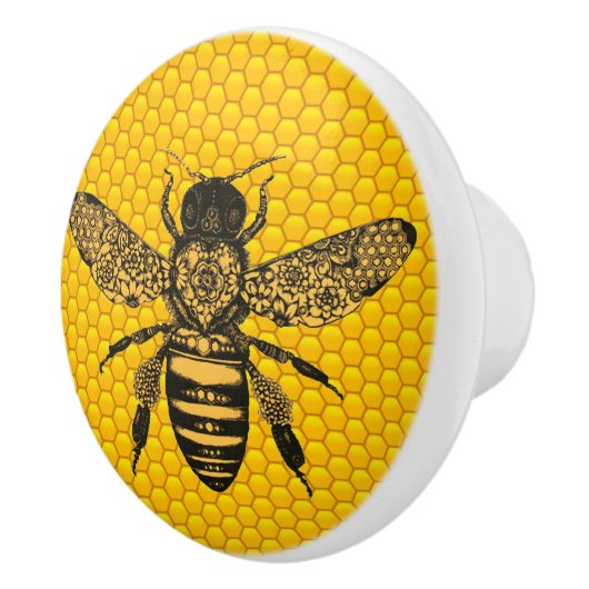 Victoriaans bijen keramische knop (Rechts)