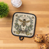 Victoriaans bijen personaliseren pannenlap (Top down)