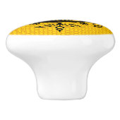 Victoriaans bijenkorf keramische knop (Zijkant)