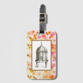 Victoriaans bijenkorf op Floral Bagagelabel (Voorkant (verticaal))