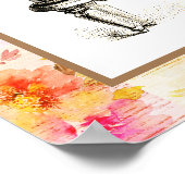 Victoriaans bijenkorf op Floral Poster (Hoek)