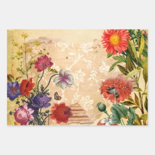  Victoriaans bijtende, oude ontkoppeling Inpakpapier Vel